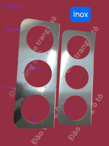 1 đôi ốp đèn hậu 2008 ốp cao su màu đen hoặc inox dùng cho đèn sau xe ô tô đầu kéo