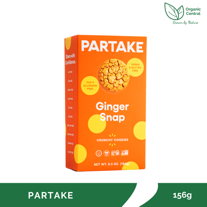 Partake Ginger Snap Crunchy Cookies 156g | Lazada PH