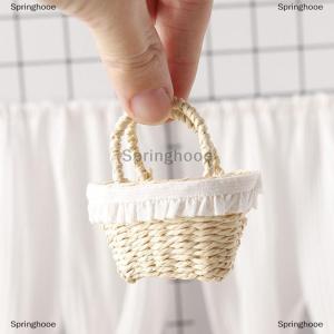 [COD] Springhooe 1 12 Dollhouse Simulation Mini Woven Basket Model Dollhouse Furniture Decoration Doll House Micro Scene Pretend Play Toys