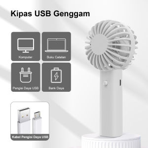 [Stok Siap] Mini portable fan 3-speed USB charging quiet adjustable mini fan rechargeable fan USB handheld fan small portable electric rechargeable fan mini fan handheld fan