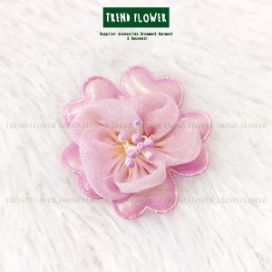 Bunga Monte Daun 3 Ungu aksesoris souvenir seserahan hampers hiasan pernikahan