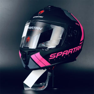 Spartan Helm Helem Full Face Helm Merah Jambu Asli Muda Wanita Helem Motor Full Face Helm Terima Dalam 2-3 Hari Dukung COD