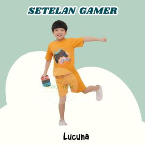 Setelan Anak Cowok Gamer Junior Lucuna Warna Kunyit Size 2-10 Thn