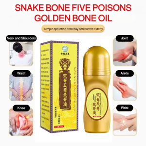 Waist And Leg Massage Oil Snake Bone Five Venom Golden Botanical Ingredients Deep Skin