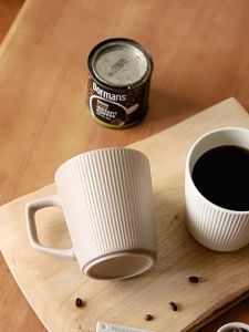500ml Japanese Mug Retro Style Embossed Mug Minimalist High End Ceramic Mug Ceramic Cup