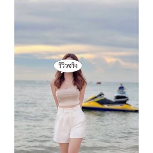 กางเกงขาสั้นเอวสูง หู2ชิ้นเกร๋ๆ ผ้าไอวี่ ทรงสวย สีเอิร์ธโทน สาวอวบไซส์ใหญ่ มีไซส์