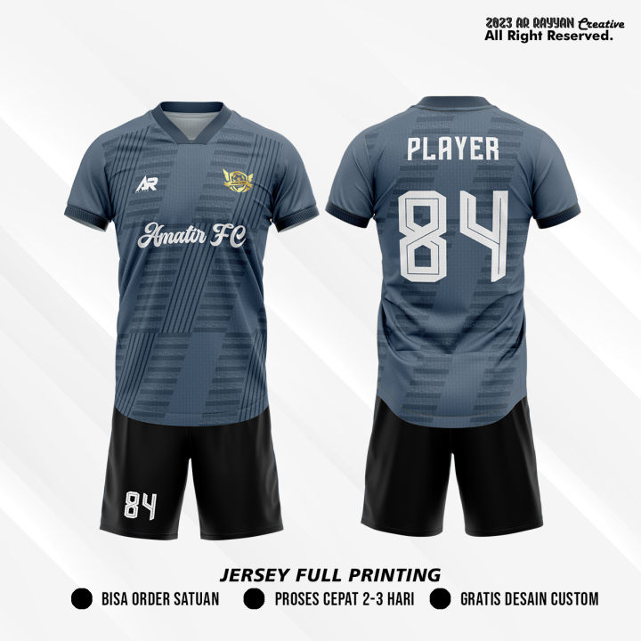 JERSEY KAOS BOLA CUSTOM FULL PRINTING GRATIS NAMA MOTIF ABU ABU