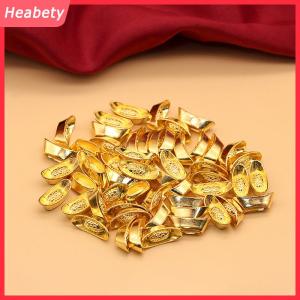 Heabety 10 cái thỏi vàng Trung Quốc Nhân Dân tệ Bao sự giàu có bức tượng vàng thỏi trang trí trang trí trang trí năm mới thanh may mắn tiền Thịnh Vượng