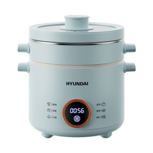 HYUNDAI Electric Cooking Pot Mini Household 2L Multi-function Rice Cooker Washable Small Porridge Cooking Noodle Pot Soup Pot Electric Hot Pot