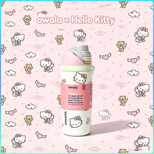 Owala Kids FreeSip Kitty White 16oz Stainless Steel Insulated Water Bottle Vacuum Travel Cup