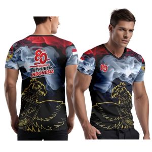 jersey pria kaos HUT RI Kemerdekkan printing/sublime 3D terbaru 2025