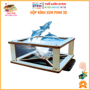 [STEM 3D] Bộ trình diễn Tivi 3D Hologram hộp chiếu 3D xem phim cho bé thỏa thích vui chơi sáng tạo khoa học stem sanpi