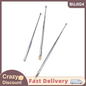 【E-WOITD】 เสาอากาศวิทยุ FM แบบเต็มช่องสัญญาณ17 25ซม. เสาอากาศแบบยืดหดได้ทำจากโลหะ5 M2.5เสาอากาศแบบหมุนได้