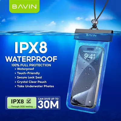 ONES BAVIN ET05 100% Waterproof Phone Bag Touch-Screen Underwater Phone Pouch Suitable for Swimming / Diving / Water Play Underwater Diving Depth 30 Meters