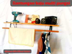 Rak Gantungan Pakaian Ukuran 80x20cm Rak Gantungan Baju Rak Gantung