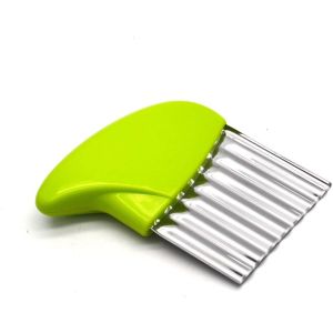 【In Stock】1pc Stainless Steel Potato Carrot Vegetable Crinkle Wavy Chopper French Fries Slicer