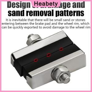 Heabety Bike Brake Blocks Rubber Cycling Part Tools MTB Mountain Road Bicycle Lightweight V-brake Shoes Pads Bicycle Accessories