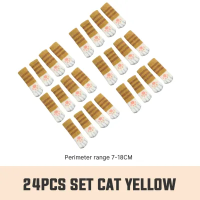 🇸🇬【SG stock】24pcs Chair Table Leg Cover Socks Protection Quiet Non-slip Floor Protectors For Furniture Legs Floor Prote