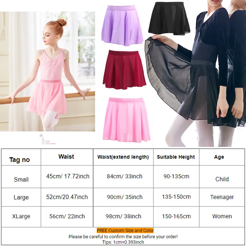 Kids Girls Chiffon Wrap Ballet Skirt – Toddler Basic Dance Dress, Soft & Flowy