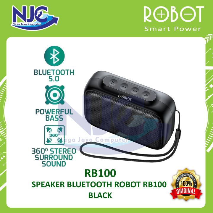 Rb100 ROBOT RB100 SPEAKER BLUETOOTH 5.0 MINI PORTABLE SUPPORT MICRO SD & USB ...