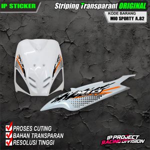 (COD) STIKER STRIPING ORIGINAL MOTOR YAMAHA MIO SPORTY TAHUN 2011 DESAIN HOLOGRAM TRANSPARAN