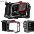LUMINOU Quick Release Xplorer Grip Kit Camera Frame Shutter Button Aluminum Alloy Camera Grip Handle  Protective StreetGrip Vlog Holder for Insta360 Ace Pro 2/Ace Pro Camera Accessories. 