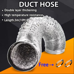 Flexible Aluminum Air Duct Hose Range hood hose(3/4/5/6/8in x 5meters)Ducting Hose For Exhaust/Range hood hose Ducting Hose For Exhaust hose