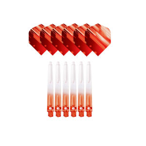 6Pcs Dart Pin Shafts Dart Flights Gradient Transparent Shafts Stems with Flight Dart Accessories