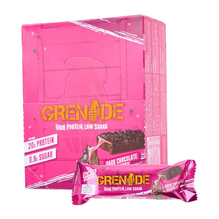 Grenade Protein Bar (Box Of 12) - Dark Chocolate Raspberry