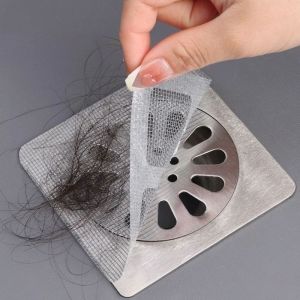 ANTI BLOCKING FILTER GAUZE HAIR CATCHER DRAIN STRAINER KITCHEN BATHROOM DISPOSABLE FLOOR DRAIN STICKER SINK COVER CLEAN