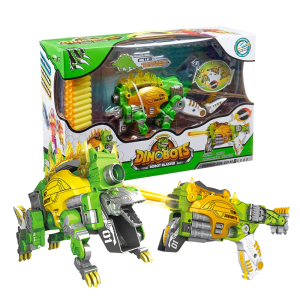 Dino King Collection Series Stegosaurus Soft Projectile Blaster Transforming Dino Soft Bullet Gun Dinosaur Variant Gun Deformed Dino Gun