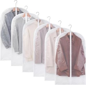 Dust-Proof Clothes Cover Bag Clear Garment Bag Breathable Coat Protector Garment Covers Bags for Closet Storage and Travel