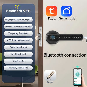 Bluetooth Tuya Smart Door Knob Deadbolt Smart Door Lock Main Door With Password Fingerprint Key App Smart Lock Electronic Door Lock Fingerprint Door Knob For Home Hotel Bedroom Fit Right & Left Door Door Lock