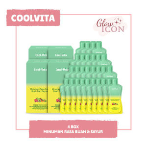 [28 Pouch] Coolvita Minuman Fiber Detox dengan Enzim Pendamping Diet Pelangsing Badan Rasa Ekstrak Buah dan Sayuran