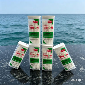 Combo 06 Hộp Mỗi Hộp 100 (tổng 600 Tăm) Tăm Vinon Tăm Nha Khoa Sản xuất tại Việt Nam