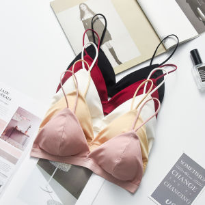 OK Bra ผู้หญิงสไตล์เกาหลีบาง Push-Up Bra โดยไม่ต้องแหวนเหล็กรวบรวมชุดชั้นในใส่สบาย