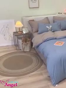 4in1 BROWN/BEIGE TWO TONED Bedsheet Plain Ho Quality Color Pure Cotton Duvet Cover Hypoalergenic