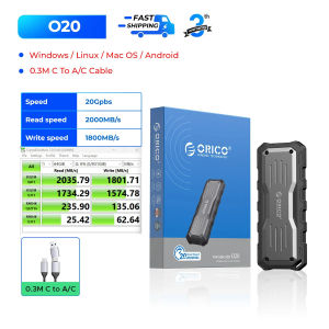 ORICO Portable External SSD 512G 1TB 2TB 20Gbps USB 3.2 Gen2 Type- C External PSSD for Laptop Desktop  Photographer Hard Drive