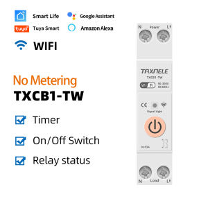 63A tuya công tắc thông minh Wi-Fi 1P ngắt mạch đồng hồ đo năng lượng kWh Điện đo Rơle hẹn giờ MCB cuộc sống thông minh dòng điện áp bảo vệ
