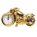 GLOWLITE Multipurpose Funny Vintage Art Crafts Arabic Numeral Home Decor Figurine Retrobedside Motorcycle Pattern Motorcycle Model Motorcycle Alarm Clock Ornament Bedside Clock. 
