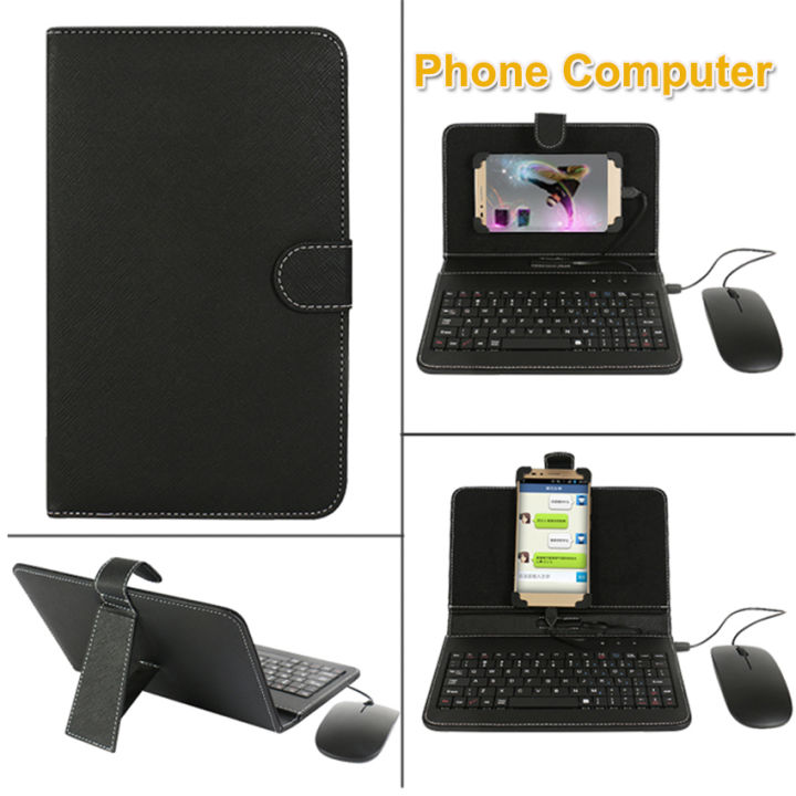 Mobile Phone Case Universal Keyboard with Mouse Holster Shell for OTG