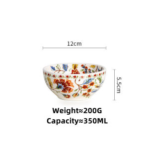 Omk phong cách Mỹ underglaze bát gốm loạt iberian