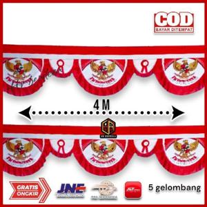 background bendera motif Marlboro 10 gelombang 9 meter semi abutai