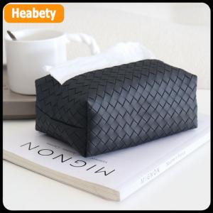 【2-3 ngày giao hàng】 1 hộp khăn giấy bằng da dệt Hộp đựng giấy xe hơi di động sang trọng Hộp đựng khăn ăn khách sạn nhà hàng trang trí Ins