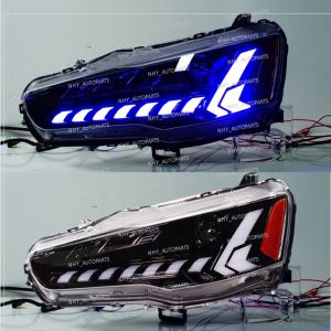 MITSUBISHI LANCER HEADLIGHT WITH DRL Start UP Animation Sequential For Lancer ex evo 2008 2009 2010 2012 2013 2014-UP