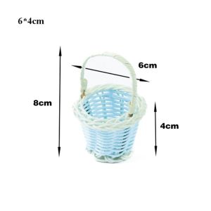 WININ Đồ thủ công đẹp Giỏ đựng hoa Dệt thủ công Hình tròn Giỏ đựng đồ Chất lượng cao Giỏ đựng đồ mua sắm Dành cho đám cưới tại nhà với cây cối