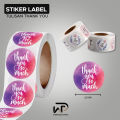 Stiker label kemasan | 500 PCS (1 Roll) Stiker Label Thank You For Your Order | Stiker Label Kemasan | Sticker Thank You | Stiker Label Makanan | Stiker Kemasan 2,5 cm 1 Roll. 