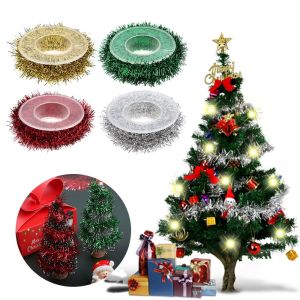 FUDESHE วันเกิด DIY หวายแขวน เครื่องประดับต้นคริสต์มาส ริบบิ้นห่อของขวัญ ลวดเงินทอง ตกแต่งงานปาร์ตี้ พวงมาลัย Tinsel