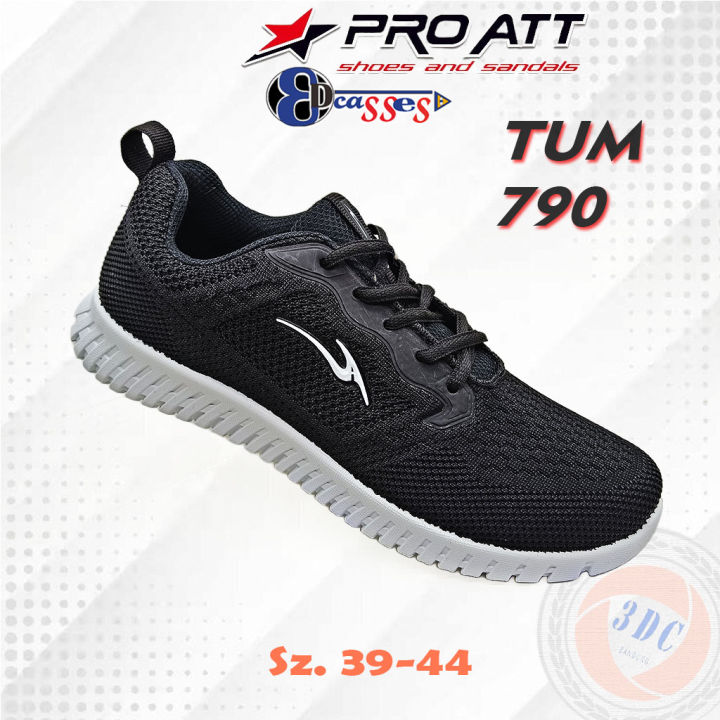 Pro ATT TUM 790 - Sepatu Sekolah Hitam Putih Knitting/ Sneaker ...