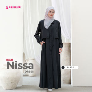 Gimi Hijab - Nissa Dress ( Dress Mewah Simpel & Elegan Dress Wanita Kekinian )